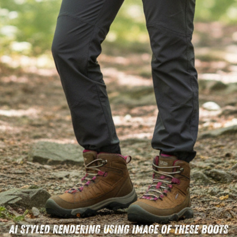 NEW Keen Women 10.5 Targhee IV Hiking Boots Waterproof Leather Trail Brown Pink